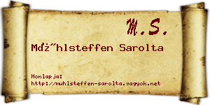Mühlsteffen Sarolta névjegykártya