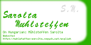 sarolta muhlsteffen business card