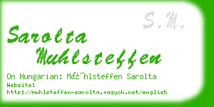 sarolta muhlsteffen business card